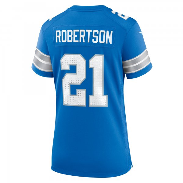 Women's Detroit Lions Amik Robertson Nike  Blue Team Game Jersey