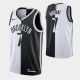 Men's Brooklyn Nets Kevin Durant #7 White Black Split Edition Big Scorer NBA Jersey