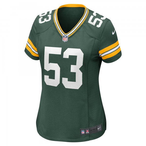 Women's Green Bay Packers Arron Mosby Nike  Green Team Game Jersey