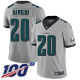 Men's Philadelphia Eagles #20 Brian Dawkins Silver Stitched NFL Limited Inverted Legend 100th Season Jersey