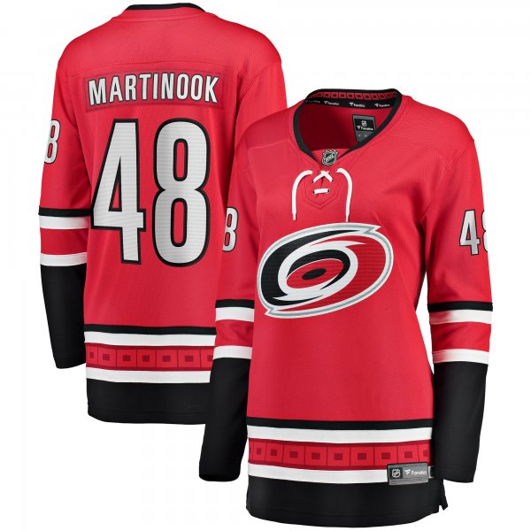 Women's Carolina Hurricanes Jordan Martinook Fanatics Red Alternate Breakaway Player Jersey