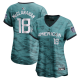 Women's American League #18 Shane McClanahan Nike Teal 2023 MLB All-Star Game Cool Base Jersey