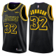 Men's Nike Los Angeles Lakers #32 Magic Johnson Swingman Black City Edition NBA Jersey