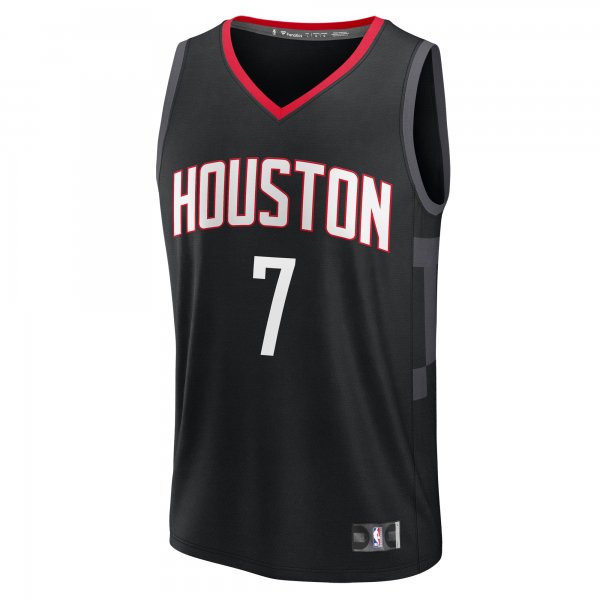 Men's Houston Rockets Cam Whitmore Fanatics Black Fast Break Replica Player Jersey - Statement Edition