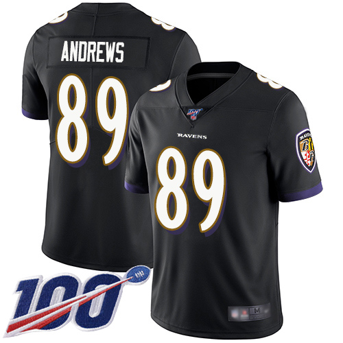 Baltimore Ravens #89 Mark Andrews Black Alternate Youth Stitched NFL 100th Season Vapor Limited Jersey