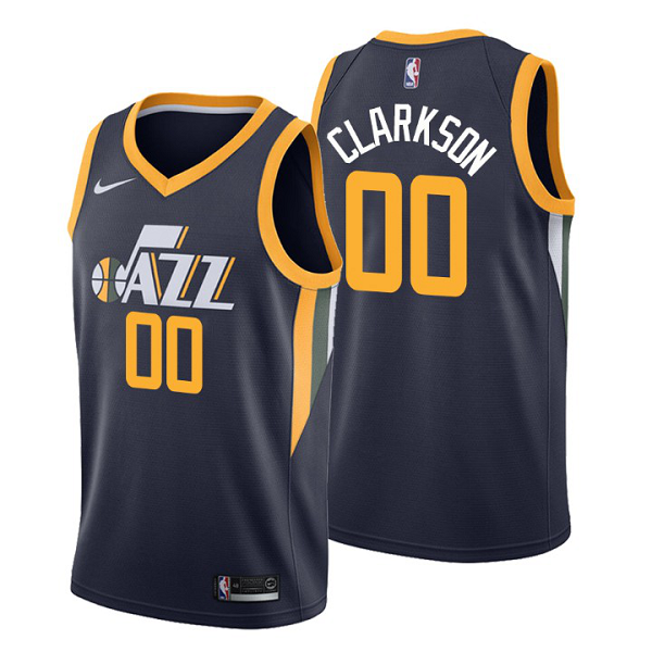 Men's Utah Jazz #00 Jordan Clarkson Navy NBA Swingman Icon Edition Jersey