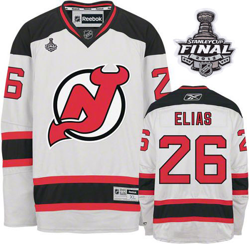 New Jersey Devils #26 Patrik Elias 2012 Stanley Cup Finals White Stitched NHL Jersey