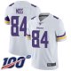 Minnesota Vikings #84 Randy Moss White Youth Stitched NFL 100th Season Vapor Limited Jersey