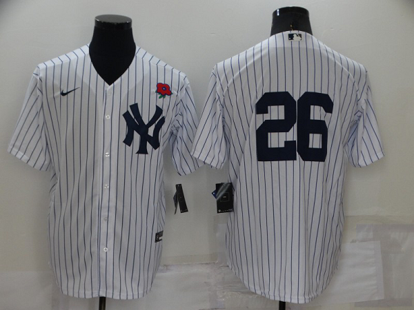 Men's Nike New York Yankees #26 DJ LeMahieu White Cool Base MLB Stitched Jersey