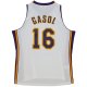 Unisex Los Angeles Lakers Pau Gasol Mitchell & Ness White Hall of Fame Class of 2023 Throwback Swingman Jersey