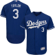 Dodgers #3 Chris Taylor Blue Flexbase Collection Stitched MLB Jersey