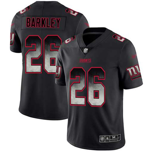 New York Giants #26 Saquon Barkley Black Men's Stitched NFL Vapor Untouchable Limited Smoke Fashion Jersey