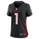 Women's Atlanta Falcons Number 1 Mom Nike Black Game Jersey