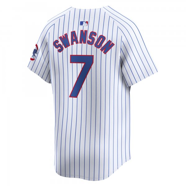 Youth Chicago Cubs Dansby Swanson Nike White Home Limited Player Jersey