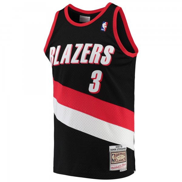 Men's Portland Trail Blazers Damon Stoudamire Mitchell & Ness Black 1999/00 Hardwood Classics Swingman Jersey