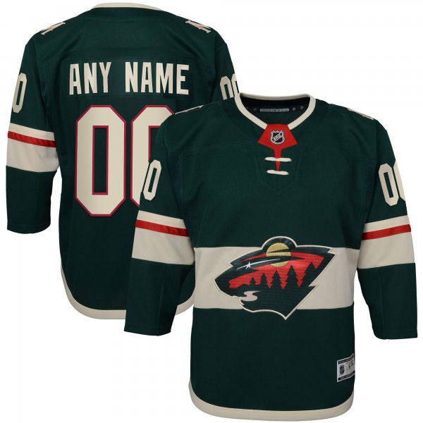 Youth Minnesota Wild Green Home Premier Custom Jersey