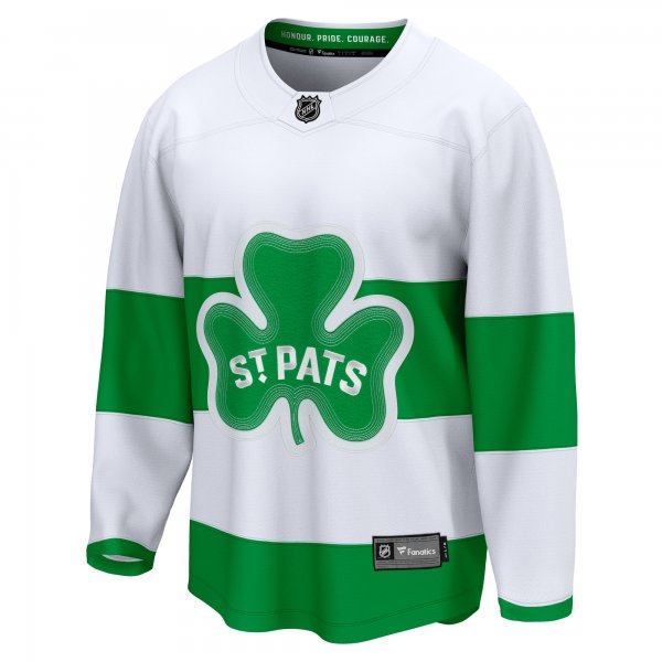 Men's Toronto Maple Leafs  Fanatics White St. Patricks Alternate Premier Breakaway Jersey