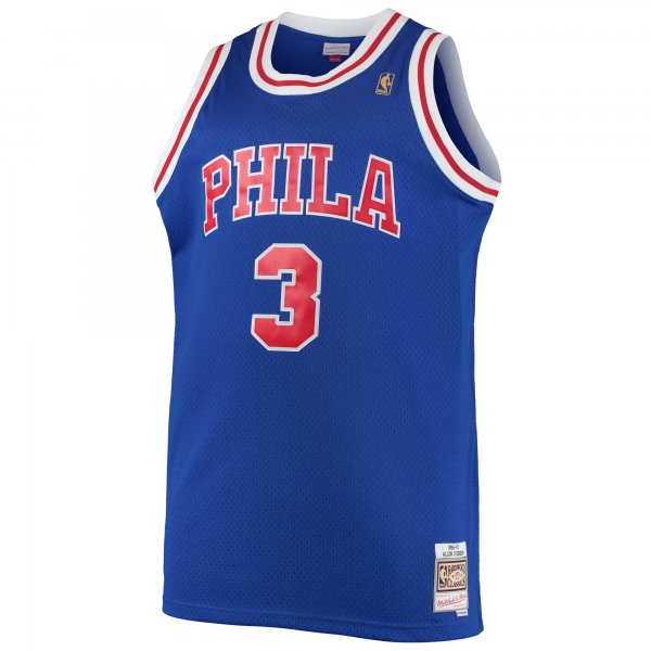 Men's Philadelphia 76ers Allen Iverson Mitchell & Ness Royal 1996/97 Big & Tall Hardwood Classics Swingman Jersey