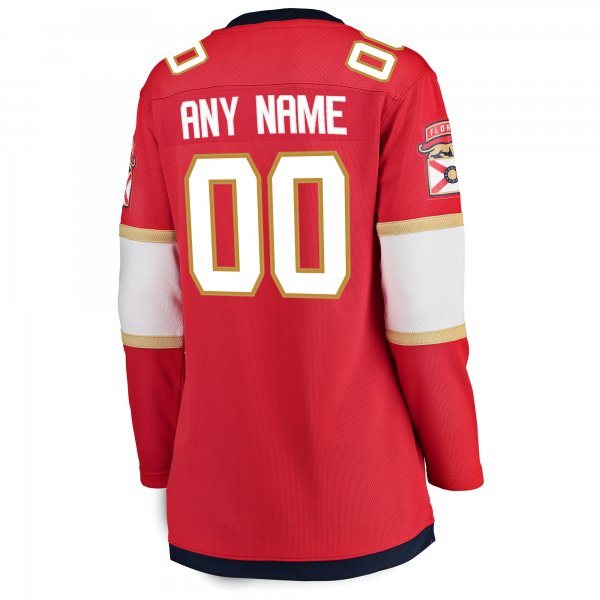 Women's Florida Panthers Fanatics Red Home Breakaway Custom Jersey