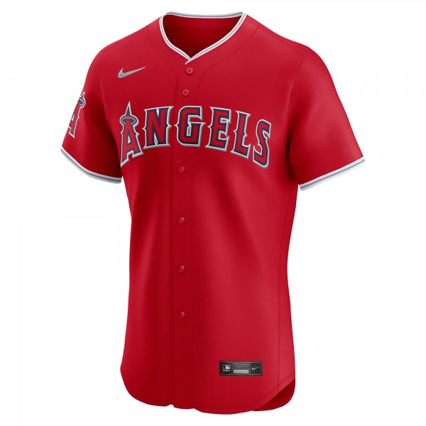 Men's Los Angeles Angels  Nike Red Alternate Vapor Premier Elite Patch Jersey