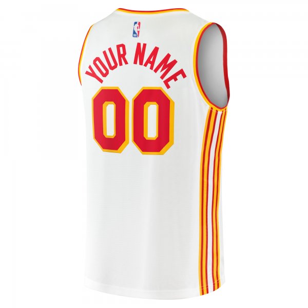 Men's Atlanta Hawks Fanatics White Fast Break Custom Replica Jersey - Association Edition