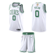 Men's NBA Finals Boston Celtics #0 Jayson Tatum White Nike Suit