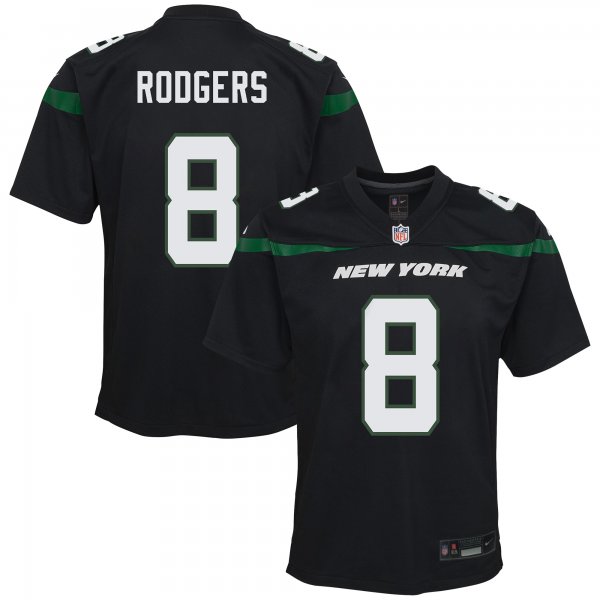 Youth New York Jets Aaron Rodgers Nike Black Game Jersey