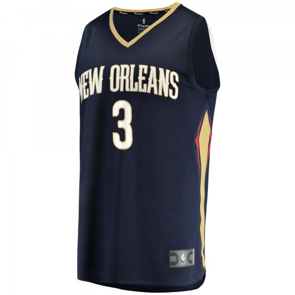 Men's New Orleans Pelicans C.J. McCollum Fanatics Navy Fast Break Replica Jersey - Icon Edition