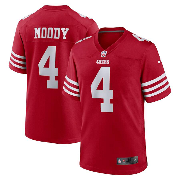 Men's Nike San Francisco 49ers #4 Jake Moody Scarlet Limited NFL Jersey