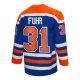 Men's Edmonton Oilers Grant Fuhr Mitchell & Ness Royal  1986/87 Blue Line Player Jersey