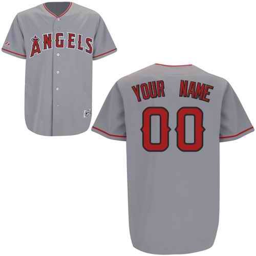 Los Angeles Angels Of Anaheim Grey Men's Customized MLB Jersey