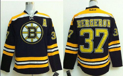 Boston Bruins #37 Patrice Bergeron Stitched Black NHL Jersey