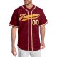 Custom Crimson White-Gold Authentic Baseball Jersey