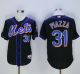 Men's New York Mets #31 Mike Piazza Black 2016 Hall Of Fame Patch Stitched MLB Jersey