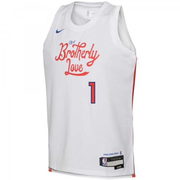 Youth Philadelphia 76ers James Harden Nike White 2022/23 Swingman Jersey - City Edition