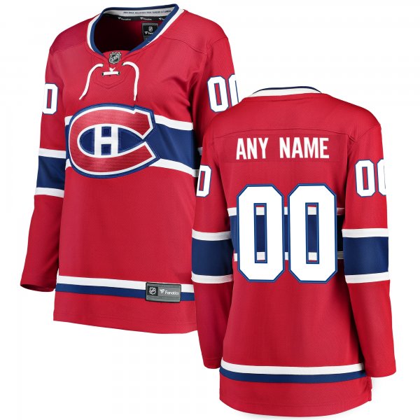 Women's Montreal Canadiens Fanatics Red Home Breakaway Custom Jersey