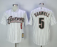 Houston Astros #5 Jeff Bagwell White Strip 2000 Turn Back The Clock Stitched MLB Jersey