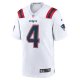 Men's New England Patriots Bailey Zappe Nike White Game Player Jersey