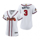 Women's #3 Dale Murphy Atlanta Braves White 2022 Gold Program MLB Jersey