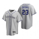 Men's Nike Colorado Rockies #23 Kris Bryant Nike Gray Replica Road MLB Cool Base Jersey