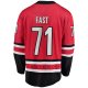 Men's Carolina Hurricanes Jesper Fast Fanatics Red Alternate Breakaway Jersey