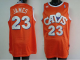 Men's Mitchell and Ness Cleveland Cavaliers #23 LeBron James Stitched Orange CAVS NBA Jersey