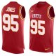 Nike Kansas City Chiefs #95 Chris Jones Red Team Color Men's Stitched NFL Limited Tank Top Jersey