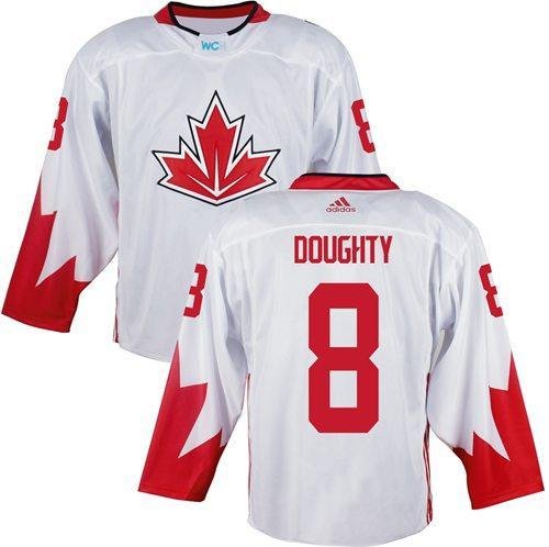 Team CA. #8 Drew Doughty White 2016 World Cup Stitched NHL Jersey