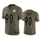 Pittsburgh Steelers T.J. Watt #90 Olive 2022 Salute To Service Limited Jersey