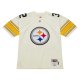 Men's Pittsburgh Steelers Franco Harris Mitchell & Ness Cream Chainstitch Legacy Jersey