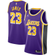 Men's Los Angeles Lakers #23 LeBron James Jordan Brand Purple 2020-21 Swingman Statement Edition Jersey