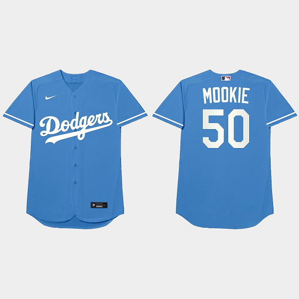 Mookie Betts Nickname Dodgers 2021 Players Weekend Mookie Royal Men's Jersey