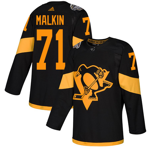 Adidas Pittsburgh Penguins #71 Evgeni Malkin Black 2019 Stadium Series Stitched NHL Jersey