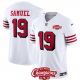 Men's San Francisco 49ers #19 Deebo Samuel White 2023 F.U.S.E. NFC West Champions Patch Alternate Stitched NFL Jersey